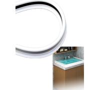 Presa de agua for umbral de ducha de 10 cm de altura, junta inferior de puerta corredera, protector de agua for silla de ducha flexible, for lavabos, tejados(10x160cm)