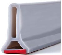 Presa de agua plegable del umbral de la ducha, de retención separación húmeda y seca for baño, cocina, fregadero(Gray,1m/39.3in)