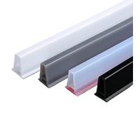 Presa de agua plegable del umbral de la ducha, Protector contra salpicaduras de agua fregadero silicona for cocina y baño, presa ducha for alrededores bañera(Clear,3 meters/118in)