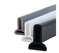 Presa de agua plegable del umbral de la ducha, Tiras de bloqueo agua silicona flexibles, retención tapón, protector contra salpicaduras del fregadero for cocina y baño(Gray,1.5M/59in)