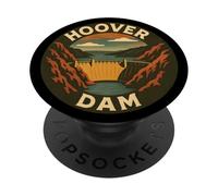 Presa Hoover, Nevada, Arizona, Punto de Referencia del río Colorado Vegas 702 PopSockets PopGrip Adhesivo