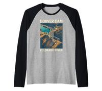 Presa Hoover Nevada Arizona Río Colorado Ingeniería Las Vegas Camiseta Manga Raglan