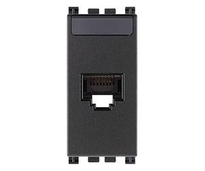 Presa RJ45 Con Connettore NetSafe Cat6 Serie Civile Vimar Arkè Grigio Cod. 19339.13