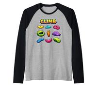 Presas De Escalada: Escalada En Roca Y Búlder Camiseta Manga Raglan