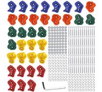 Presas de escalada Yaegoo para ni?os y adultos - Incluye herrajes de montaje - Rocas de escalada para muro de escalada (35 unidades)