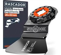 Presch Accesorio Multiherramienta Rascador 52mm - Accesorio Starlock para mortero y adhesivo - Cambio sin herramientas - Cuerpo de acero al carbono - Eliminación rápida y precisa