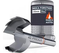 Presch Broca Forstner Ø 45mm - Broca para madera ultra afilada y duradera - Punta central de alta precisión para agujeros perfectamente redondos - Rendimiento fiable con vida útil optimizada