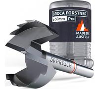 Presch Broca Forstner Ø 50mm - Broca para madera ultra afilada y duradera - Punta central de alta precisión para agujeros perfectamente redondos - Rendimiento fiable con vida útil optimizada