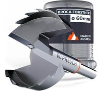 Presch Broca Forstner Ø 60mm - Broca para madera ultra afilada y duradera - Punta central de alta precisión para agujeros perfectamente redondos - Rendimiento fiable con vida útil optimizada