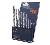 Presch Brocas Madera de HSS Cobalto 8 pzas. - Juego Brocas Profesional en Espiral con Aleación de Cobalto para Todo Tipo de Madera - Brocas Cobalto - Ø 3-10mm