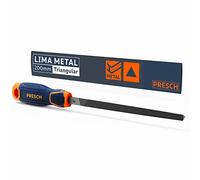 Presch Lima triangular 200mm - Lima triangular cónica para metal y madera para limar perfiles angulares - Lima triangular para metal de alta calidad - Lima para metal