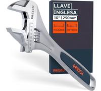 PRESCH Llave ajustable 250mm - Escala grabada con láser de 35mm (métrica y pulgadas) - Fresado de precisión para un agarre óptimo - Llave inglesa robusta - Herramienta de alta gama