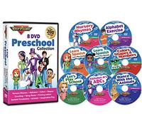 Preschool 8 DVD Collection by Rock 'N Learn (Nursery Rhymes, Alphabet Exercise, Colors, Shapes & Numbers, Let's Play School, Dance with the Animals, Alphabet AI's ABCs, Learn Spanish - Let's Play