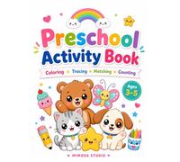 Preschool Activity Book for Kids Ages 3-5: Kawaii Coloring, Tracing, Matching and Counting Workbook | 30 Fun Learning Activities | Toddler Busy Book with Cute Characters