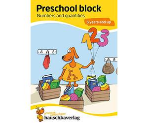 Preschool block - Numbers and quantities 5 years and up, A5-Block: Colourful puzzle block - fun educational development: 733