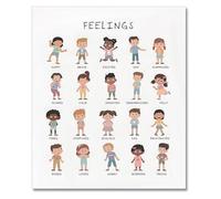 Preschool Classroom Decor Calm Down Corner Emotional Charts Mental Health Posters Educational Wall Art for Teachers(Framed,16x24inch(40x60cm))