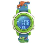 Preschool Collection Reloj digital con luz para niños, camiones monstruos, dinosaurios, tiburón, unicornio, mariposa, araña, niñas, niños, escuela, Dinosaurio azul, Dinosaurios, T-rex