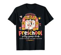 Preschool Goose Silly Teacher Funny Back to School Camiseta gráfica económica