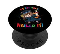 Preschool Graduation Dabbing Girl Class Nailed it Grad Kids PopSockets PopGrip Adhesivo