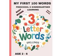 Preschool & Kindergartner 3 Letters Words Spellings Learning | LEARN AND COLOR | Ages 1,2,3,4,5,6: EASY WORDS LIKE CAT, HAT, MAT, PET, DOG ETC
