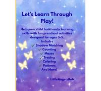 Preschool Learning Activity Book: Shadow Matching, Counting, Mazes, Tracing & Fun Activities for Kids Ages 3-5: A Printable-Style Preschool Workbook ... Learning, Homeschool, Pre-K and Kindergarten