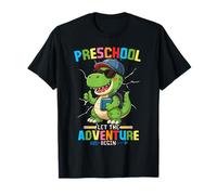Preschool Let The Adventure Begin Cool Dinosaur Pre-K Camiseta