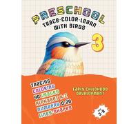 Preschool: Tracing Birds 3: Trace - Color - Learn with Birds 3 (The Little Fingers' Great Tracing Quest)