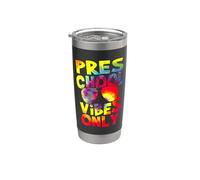 Preschool Vibes Back To School Teacher Student Tie Dye Vaso térmico de acero inoxidable de doble pared