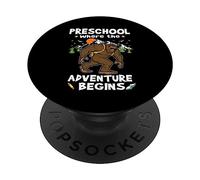 Preschool Where The Adventure Begins Back To School Bigfoot PopSockets PopGrip Adhesivo