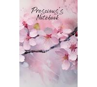 Prescious’s Notebook: Personalized Diary Journal for Prescious, Stylish Watercolor Apple Blossom Diary, 6"x 9" 160 Lined Pages