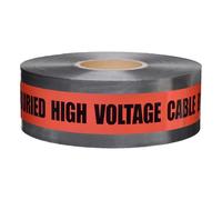 Presco Underground Detectable Cinta de advertencia: 3 in. x 333.3 yds. (Rojo con impresión negra"CAUTION HIGH VOLTAGE CABLE BELOW")