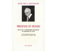 Présence et pensée: Essai sur la philosophie religieuse de Grégoire de Nysse