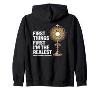 Presencia Real Monstrance Humor católico Sudadera con Capucha