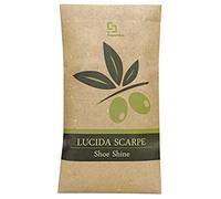 PRESENT-MORE - Kit de limpieza de zapatos de 100 piezas - Línea Beauty Oil - Esponja suave húmeda para pulir los zapatos - Embalaje Eco in Stone Paper - Ideal para hoteles y B&B