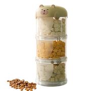 Presentación de alimentos para perros - Dispensador de pienso transparente fabricado en vaso para los Tackers para perros | Tarro de galletas apilable, decorativo y portátil para cocina, dispensa, y