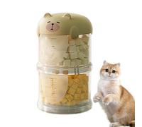 Presentación de alimentos para perros - Dispensador de pienso transparente fabricado en vaso para los Tackers para perros | Tarro de galletas apilable, decorativo y portátil para cocina, dispensa, y