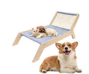 Presentación de salón para mascotas, matriz portátil alta de gato | Silla de gato de madera engrosada con gatito antideslizante de gicante a deslizador levantado desmotado de madera