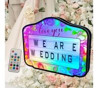 Presentador De Botellas Con Letras LED, Cartel Bienvenida Boda, Letrero Vip Para Servicio De Botellas Para Bodas, Letrero De Boda Con 8 Luces De Colores, Kit De 4 Juegos De Letras Y 1 Número