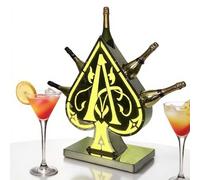 Presentador De Botellas De ChampáN Ace Of Spade - Paquete De Cinco (750 Ml-1,5 L), Base De Acero Inoxidable, 7 Colores Rgb, Expositor Led Para Botellas De Vino, Estantes Iluminados Para Bebidas
