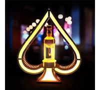 Presentador de botellas de champán con luces LED Ace of Spades VIP con bengalas - perfecto para bares, hoteles y fiestas privadas - Elegante estante de exhibición para botellas de licor - Increíble