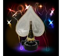 Presentador de botellas de champán LED, estante de exhibición de vino brillante para bares, discotecas, fiestas en casa, soporte iluminado para botellas de licor