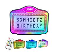 Presentador de botellas LED para bar, discoteca, caja de luz con letras intercambiables, marco de hierro mejorado, logotipo personalizado para hotel y fiesta privada