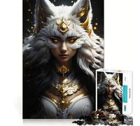Presentamos el Rompecabezas Kitsune de 1000 Piezas Juego de concentración Mental Corte de precisión Bordes Suaves Actividad Absorbente para Noches tranquilas (38x26cm)