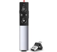Presenter Inalámbrico, 2 en 1 USB y receptor tipo C, puntero para presentaciones, recargable de 2,4 GHz con conmutación de ventana/hipervínculo para Windows/Linux/Android/PowerPoint