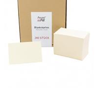 PresentFill 240 tarjetas en blanco para personalizar - Crema Beige Chamois en formato de tarjeta de crédito como tarjetas de visita, fichas, tarjetas de memoria, tarjetas de aprendizaje, hechas en