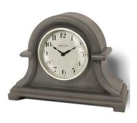 Presentime & Co. - Reloj de Mesa Vintage de la Serie Farmhouse Napoleon, Reloj de Escritorio y Estante, 13 x 10 Pulgadas, Lente abovedada, Movimiento de Cuarzo, Caja de plástico ABS, Acabado de Roble