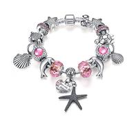 Presentski Pulsera de pulsera de encanto con estrellas de delfín para la boda de cumpleaños de las mujeres de la muchacha