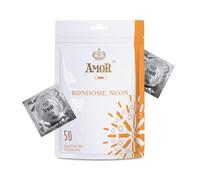 Preservativos AMOR Premium Neon, preservativos luminiscentes, Ø 53 mm, paquete de 50