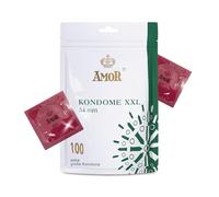 Preservativos AMOR Premium XXL Ultrasensitive, Ø 54 mm, transparente, paquete de 100