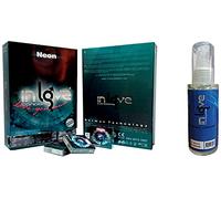 Preservativos In Love Condoms 144x48x3 Gruesa Expendedora Neon + Lubricante In Love Condoms 100ml de regalo